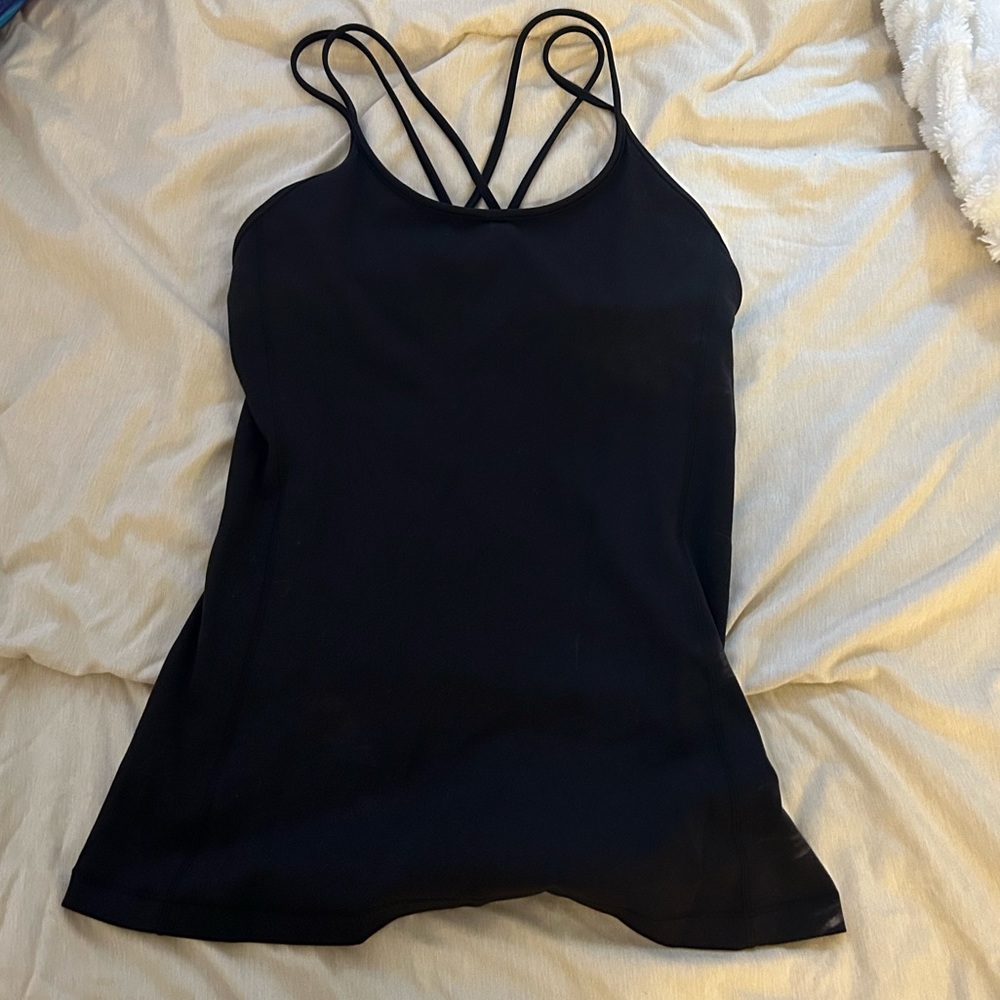 lululemon strappy top with built in bra
